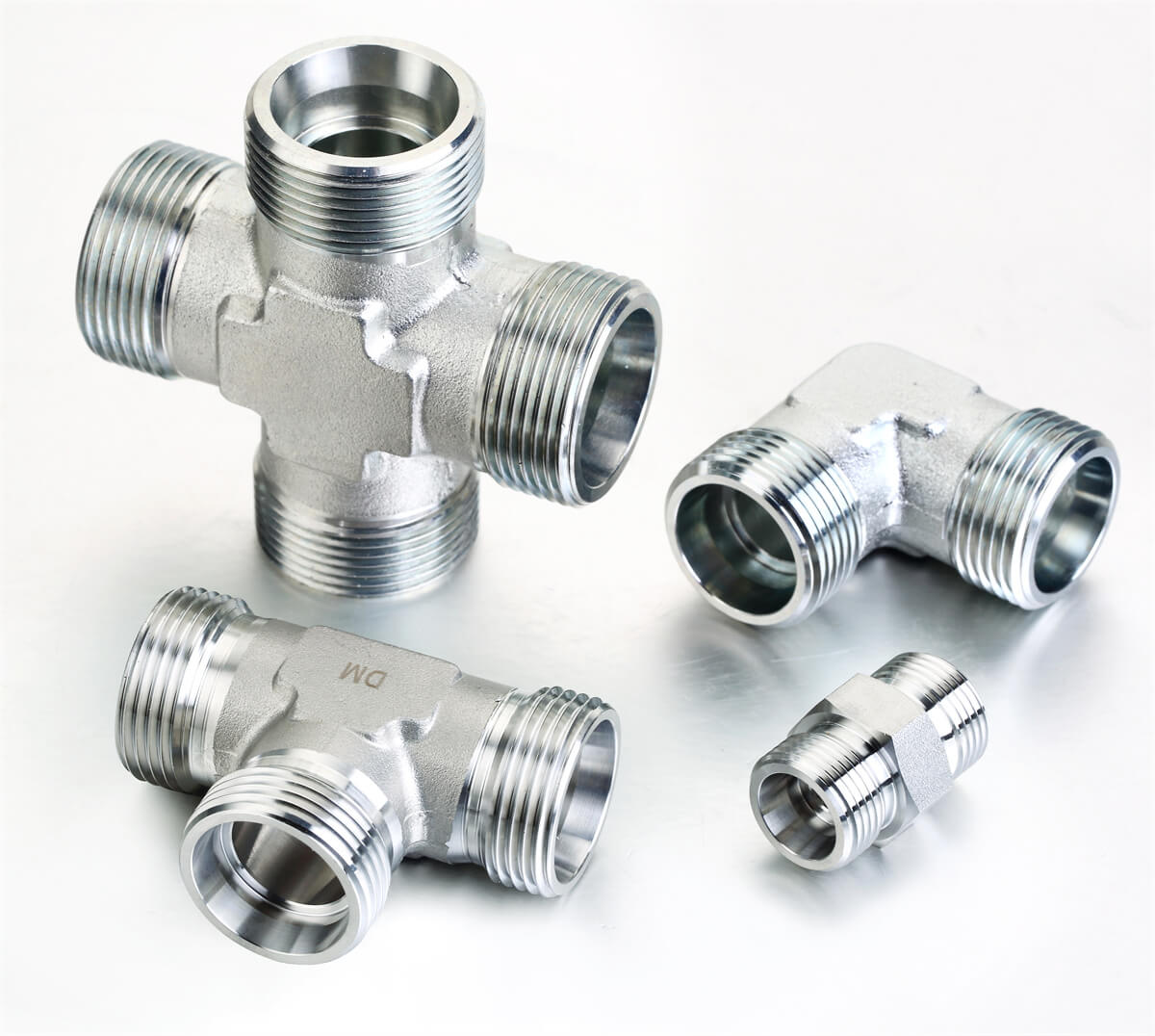 DIN tube to tube Fittings Straight Elbow Tee Cross