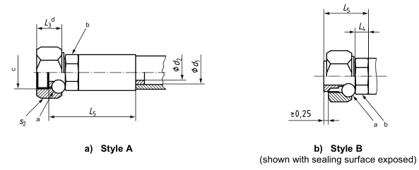 Female swivel hose fitting, straight — Styles A (SWSA) and B (SWSB)