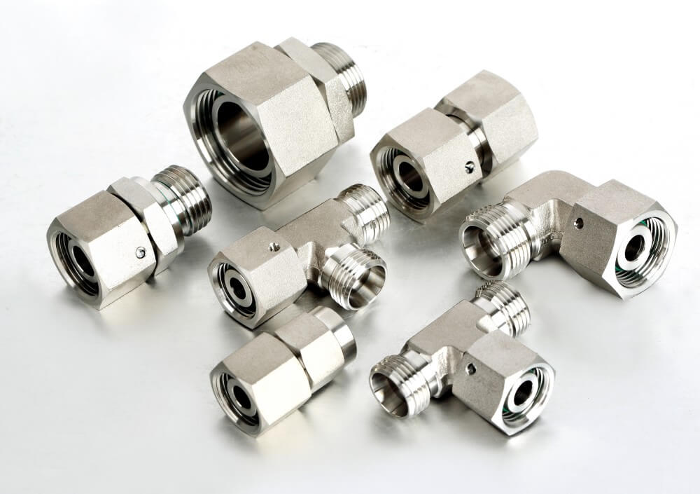 Stainless steel hydraulic fittings DIN 2353 ISO 8434 stocks