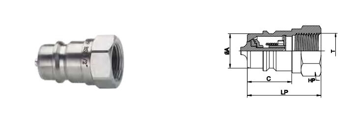 H001-PF hydraulic quick couplings