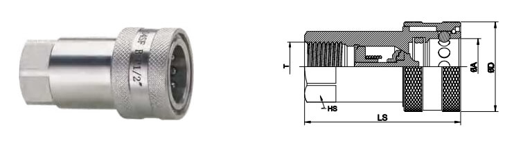 H001-SF hydraulic quick couplings