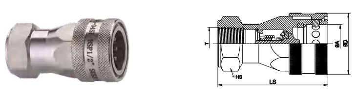 H005-SF stainless steel hydraulic couplings