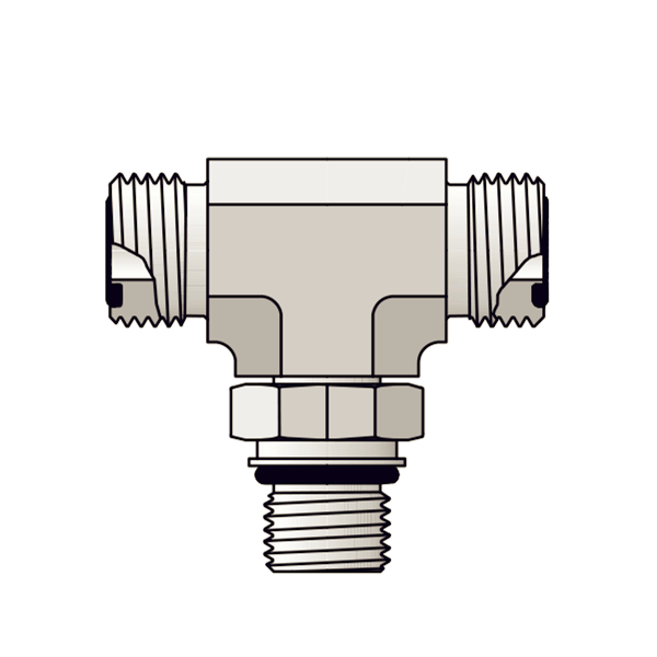ORFS Metric Stud Fittings S87OMLO Branch Tee connector