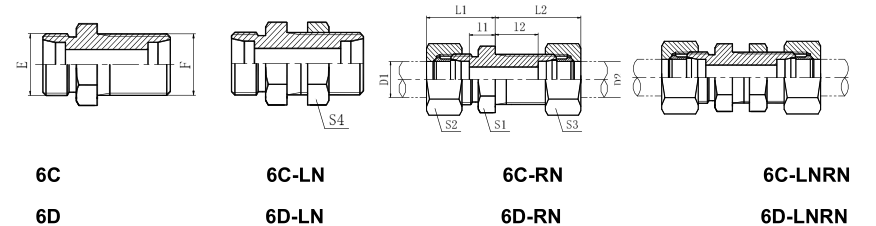 Dimension sheet of Straight Bulkhead Connector