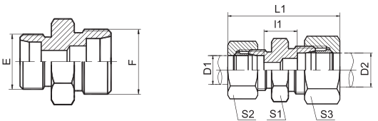 Dimension sheet of Straight Reducer Union Connector