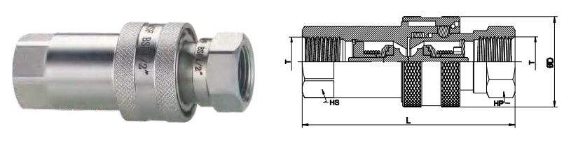 H001 ASSEMBLY hydraulic quick couplings