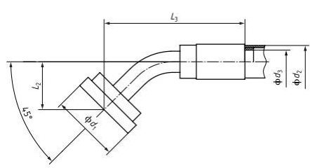 45°elbow flange hose fittings (E45)