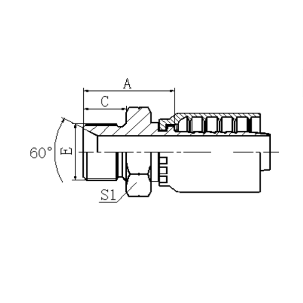 12611AY 12612AY Male BSP One Piece Fittings