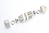 Heavy duty stainless steel bulkhead union compression fitting for panel wall fluid installations.