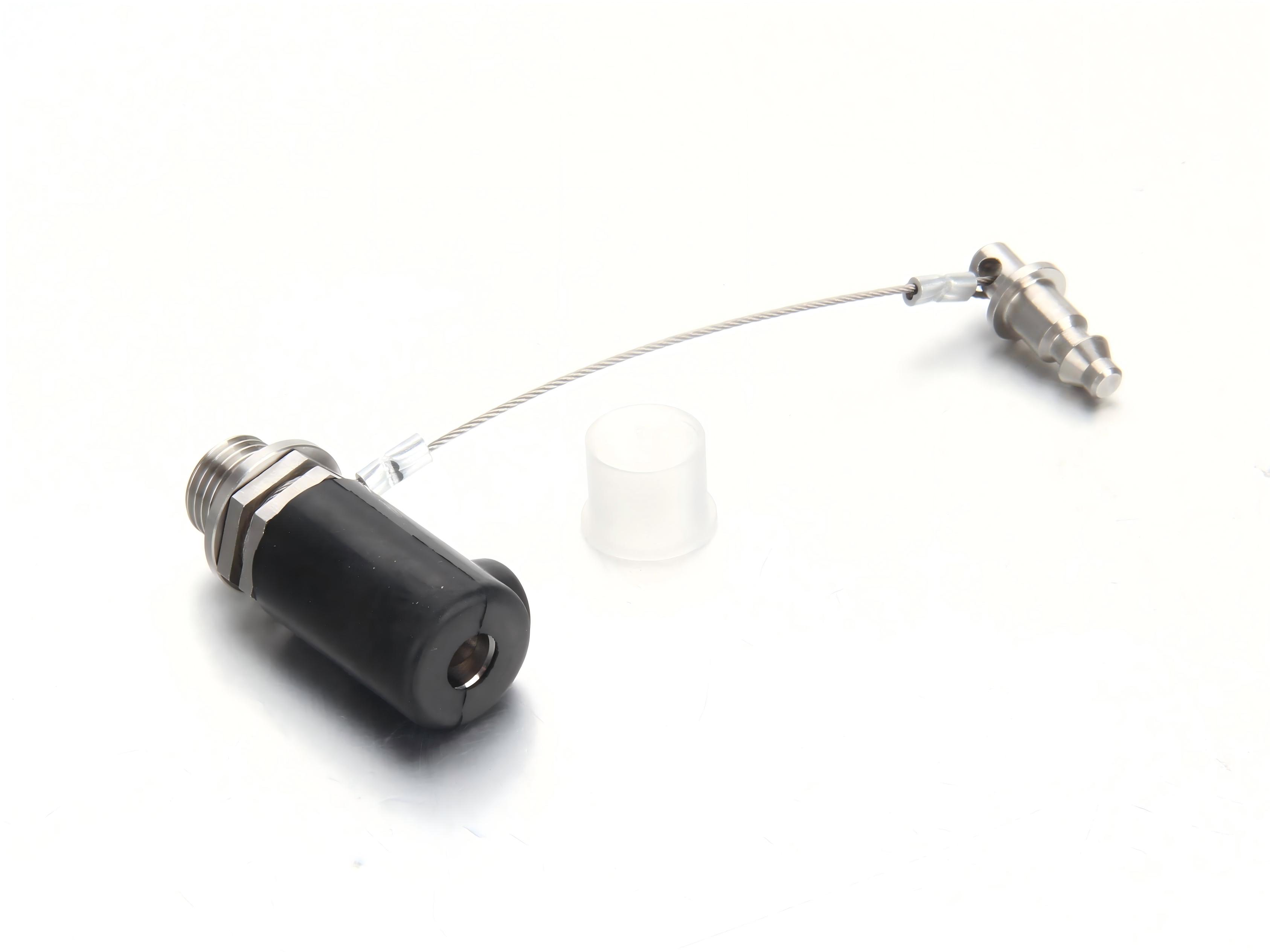 Complete B2B railway air suspension leveling test kit featuring quick disconnect female socket and male plug.