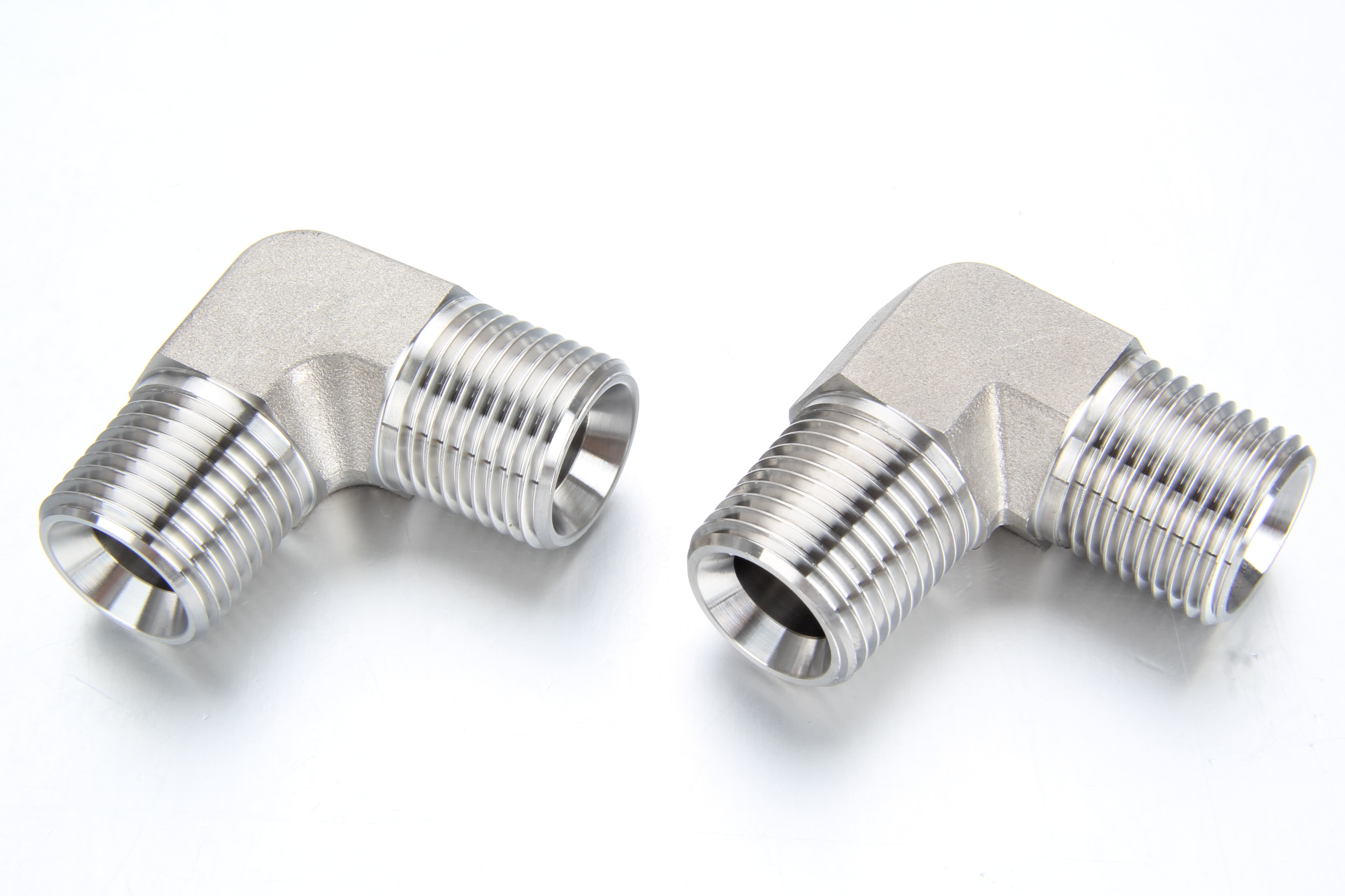 Stainless steel hydraulic elbow adapter male BSPP to male BSPT thread