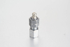 Metric straight bulkhead female coupling assembly with an integrated grease nipple on the outer panel port for BEKA-MAX automatic lubrication systems.