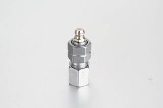 Metric Straight Bulkhead Female Fitting with Grease Nipple - Automatic Lubrication System Couplings