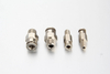 Nickel-plated brass straight quick connector push-in fitting, manufactured by Fitsch central lubrication supplier.
