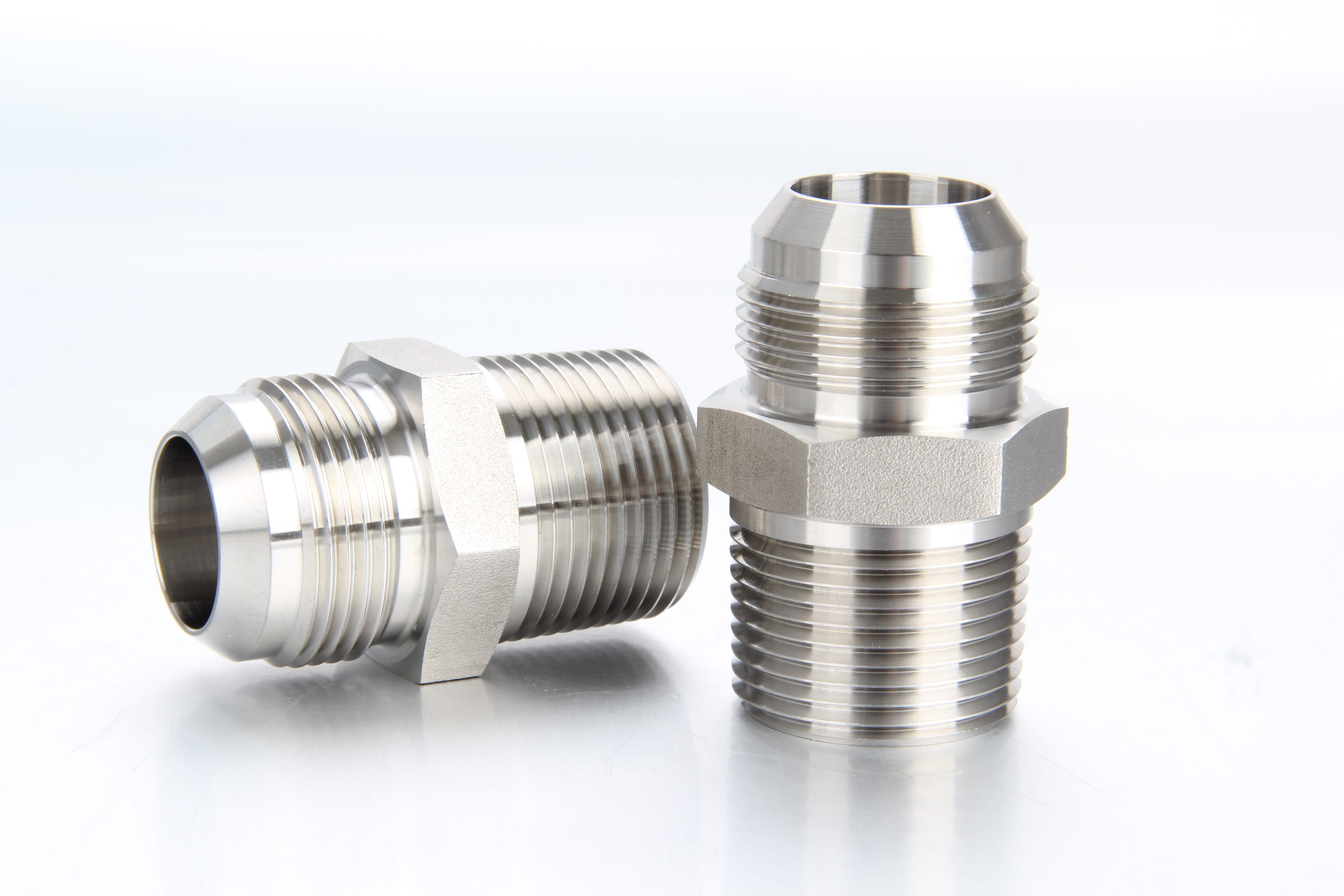 British Standard Pipe Tapered male to JIC flare stainless steel adapter