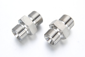 BS 5200 standard male BSPP straight union hydraulic adapter stainless steel