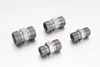 Industrial inspection and continuous oil-pressure endurance testing of symmetric LL series straight union fittings in an ISO-certified facility.