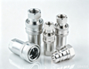 Heavy duty thread-to-connect stainless steel hydraulic quick coupling engineered for high impulse pressure applications.
