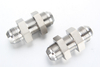Stainless steel JIC bulkhead flare fitting with locknut
