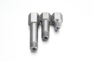 High pressure carbon steel extension piece fitting designed to connect remote grease lines to hard-to-reach machine bearing blocks.