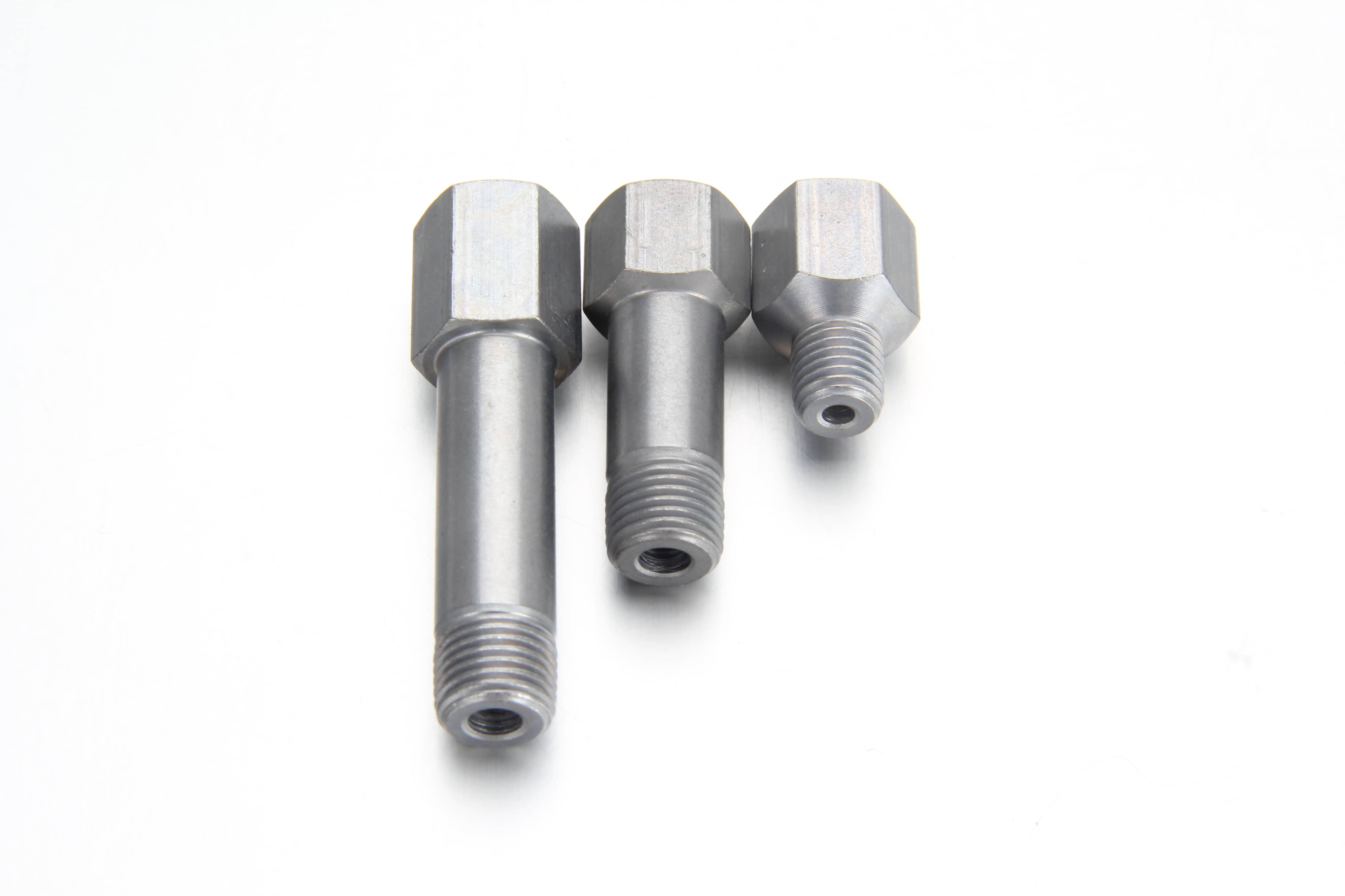 High pressure carbon steel extension piece fitting designed to connect remote grease lines to hard-to-reach machine bearing blocks.