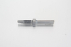 Straight hose stud coupled with a left-hand thread screw sleeve onto a flexible high-pressure grease hose.