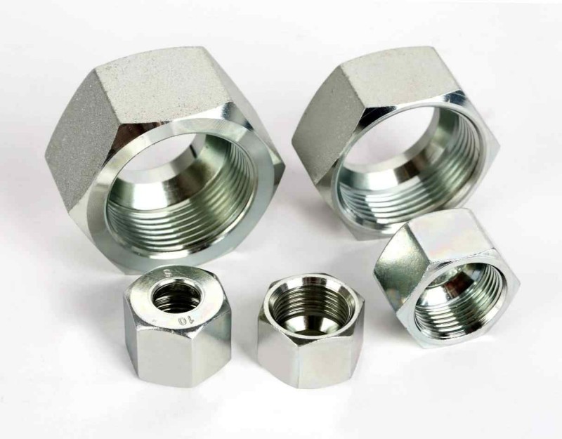 DIN 3870 tube nut White Zinc Plated