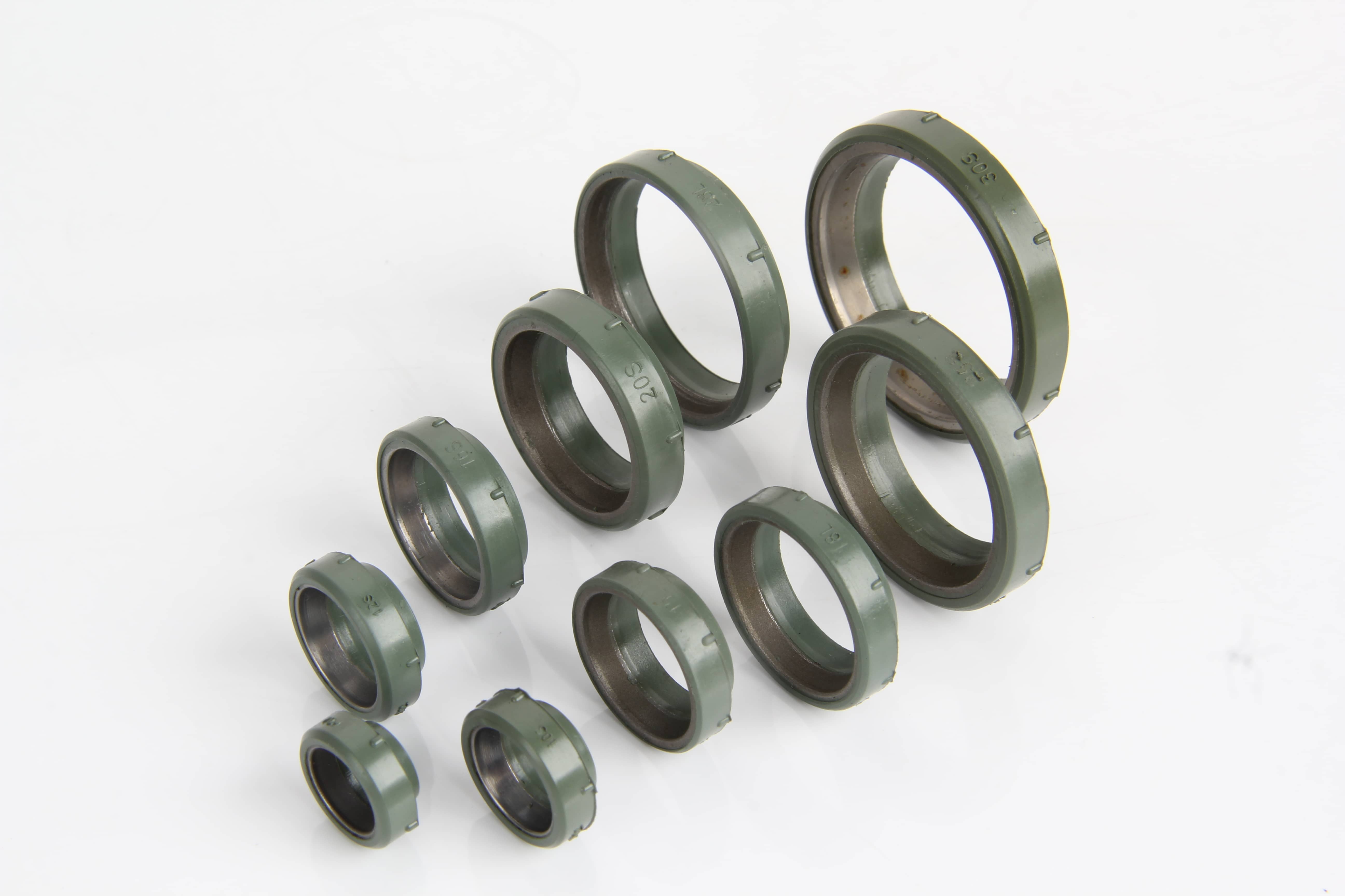 Quality control laboratory inspecting inner and outer profile dimensions of stainless steel DOZ seals to secure zero-leak ISO 8434 compatibility