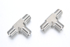 High pressure 316 stainless steel BSPP triple thread tee union adapter