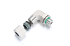 Complete assembly of 316L stainless steel EO2 style compression fittings featuring functional nuts and 24 degree cone bodies.