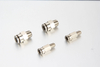 Single nickel-plated brass straight push-in lubrication fitting featuring precision metric M6 M8 and M10 threads from Fitsch.