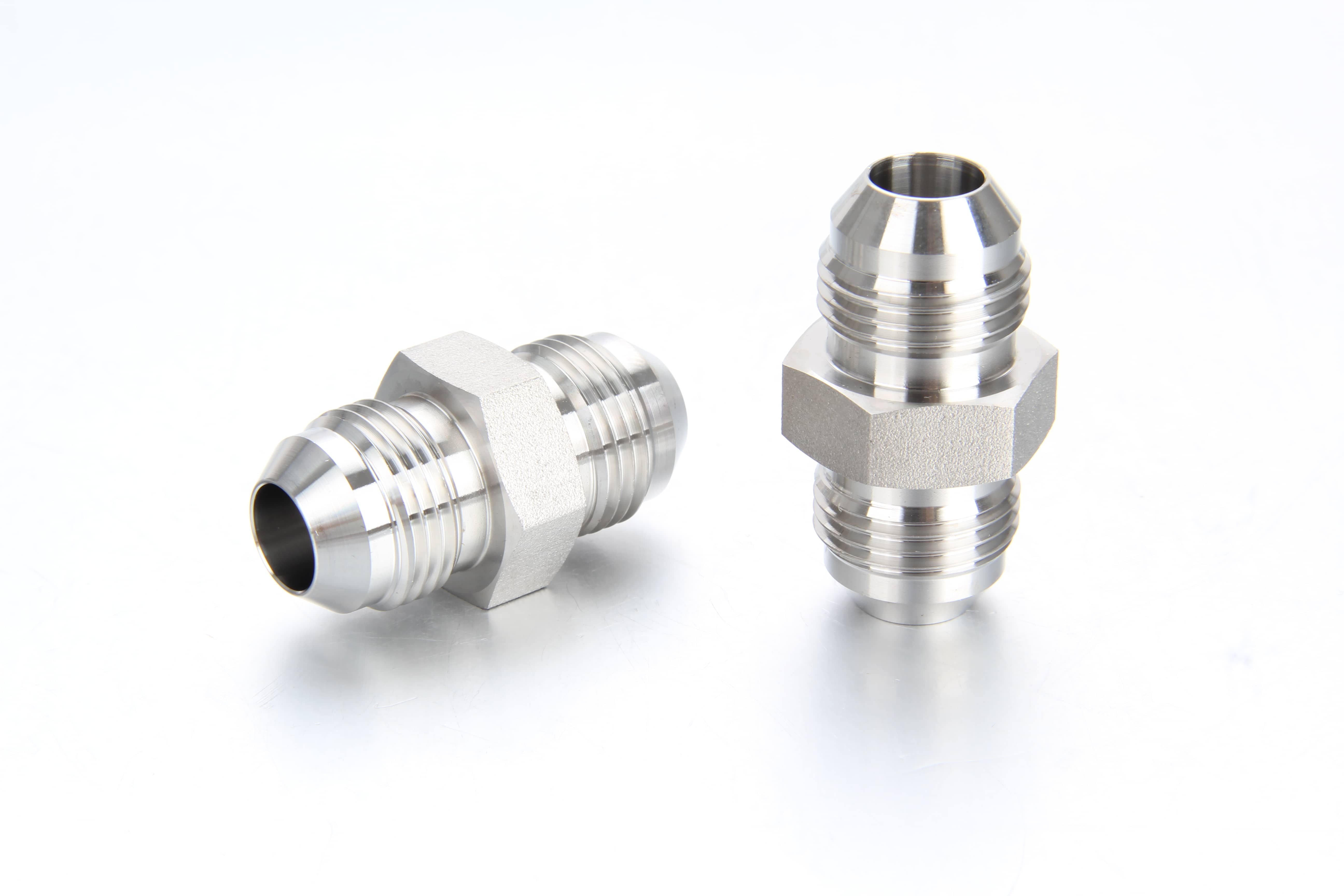 High pressure 316 stainless steel straight hydraulic tube union connector